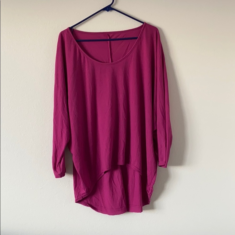 Magenta Shirt w/ longer back
